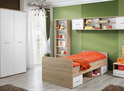 Complete Childrens room Set Bedside table Designer Bed Modern Wardrobe Furniture