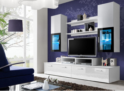 Living room Complete Wall unit Shelves Luxury wall cabinet new Furnishings