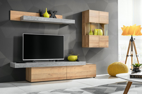 Living room Wall unit Modern Designer TV lowboard wall cabinet new