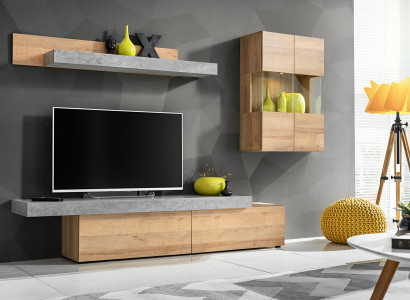 Living room Wall unit Modern Designer TV lowboard wall cabinet new