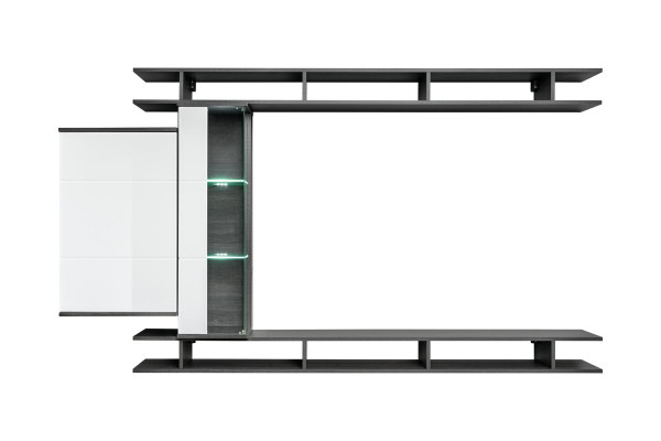 Modern Wall unit Gray Designer Living room Furniture Wood wall cabinet