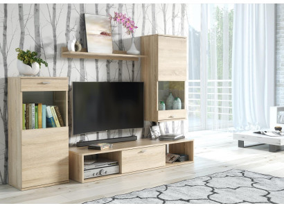 Wall unit Modern Display case TV lowboard Living room Wall shelves new