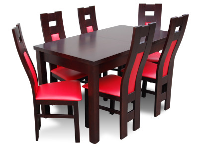 Dining table Table + 6 Chairs Group Dining room Living room Suite