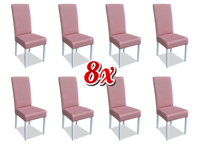 Dining room Chairs Leather Group Suite Wood Set 8x Chair Set Armchair Suite new