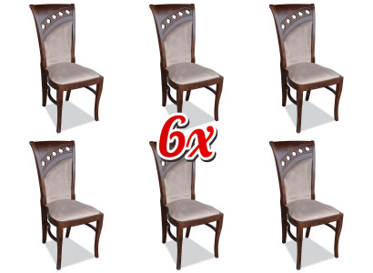 Suite Kitchen Living room Dining room Set Designer Chair Set 6x Chairs Upholstery