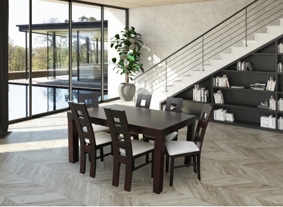 Designer Table + 6 Chairs Decor Sets Complete Living room Dining room