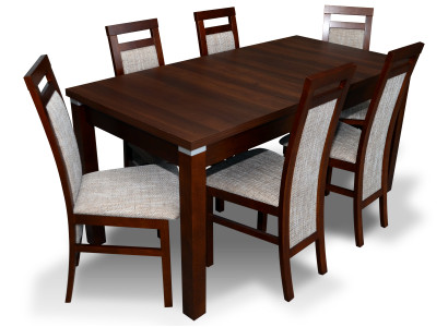 Design dining set Dining table Suite Dining room Table Wood 6x Chairs Chair