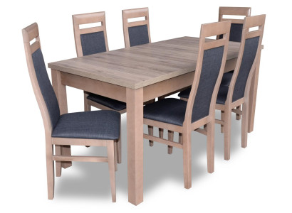 Rectangular Dining room Table 6 Chairs Chair Suite Wood Tables Dining set 7 pieces