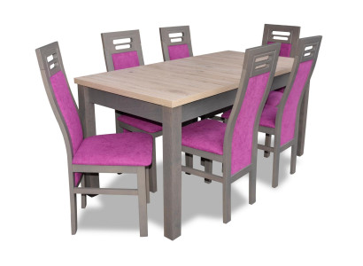Dining table Table Wood Dining room Suite 6x Chair Set Chairs Modern Furniture Groups