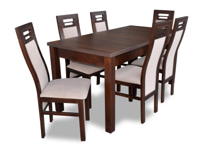 Wood Dining Table 6 Chairs Set Suite Room Group 7 pcs. Tables armchairs new