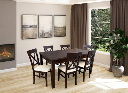 Complete Set Dining table 6x Chairs Dining room Ess Group Stone Suite Tables 7pcs