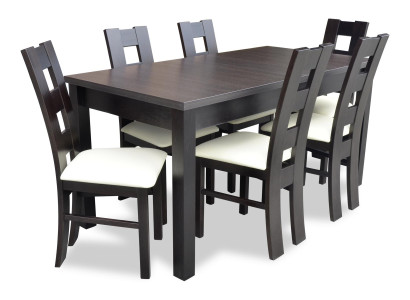 Dining room Design Furniture Chair group Table 6 Lehn Chairs Set Suite new 7 pieces.