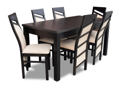 Complete e Dining room Suite Armchair Table 6x Chairs Luxury Dining set Set 7 pieces