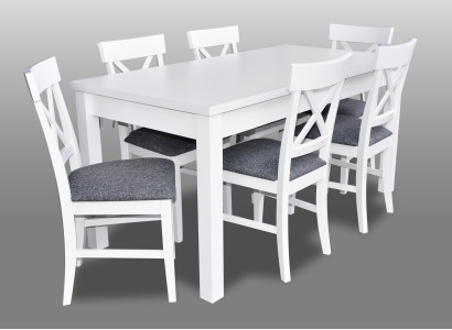 Country house style furniture dining room suite dining set table + 6x chairs