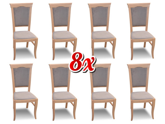 Suite Lehn Designer Group new Ess 8x Chair Room Chairs Upholstered Chair Armchair