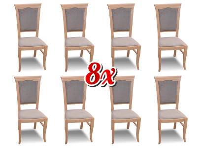 Suite Lehn Designer Group new Ess 8x Chair Room Chairs Upholstered Chair Armchair