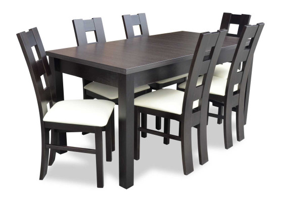 Classic r Dining table Table Wood Dining room Suite 6x Chairs Set 7 pcs.