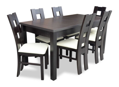 Classic r Dining table Table Wood Dining room Suite 6x Chairs Set 7 pcs.