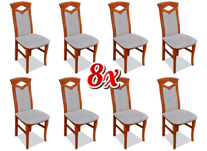 Dining room chair Wood Upholstery Chairs Gastro Dining room 8x Solid wood Armchair Furniture