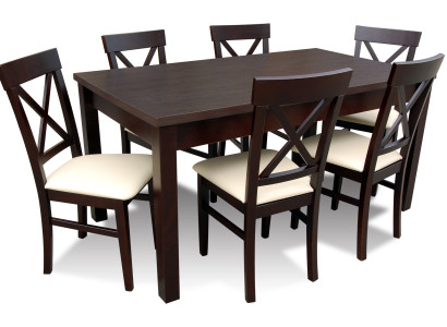 Designer Dining table Dining room + 6 chairs Group Chair Tables Wood Table