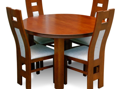 Complete Set Dining table Dining room 4x Chairs Set Ess Group Wood Table Tables 5pcs