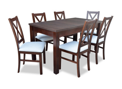 Complete e Dining room Suite Table 6x Armchair Chairs Luxury Dining set Set 7 pieces