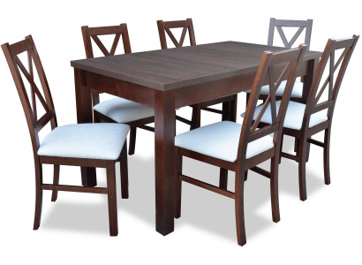 Complete e Dining room Suite Table 6x Armchair Chairs Luxury Dining set Set 7 pieces