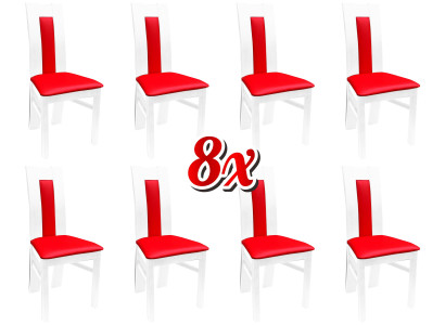 Chair 8x Dining room Upholstered Chair Lounge Textile Armchair Set new Kitchen Chairs Seat