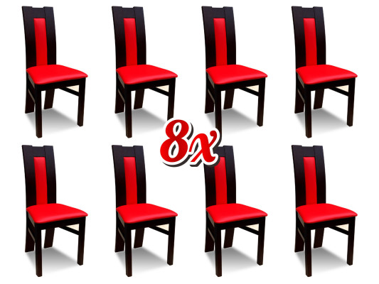 Chair 8x Dining room Upholstered Chair Lounge Textile Armchair Set new Kitchen Chairs Seat