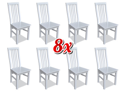 Dining room chair Designer Chairs Dining chairs new Set 8x Fabric Solid wood Chair