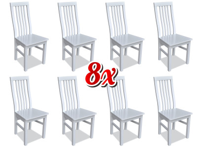 Dining room chair Designer Chairs Dining chairs new Set 8x Fabric Solid wood Chair