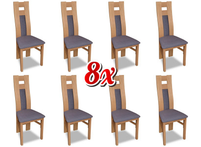 Suite Complete 8x Designer Chair Set Dining room Lehn Upholstery Seat Chairs Fabric