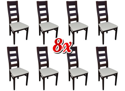 Group Seat Upholstery Lehn Chairs Suite Wood Solid Luxury Armchair Set 8x Chair