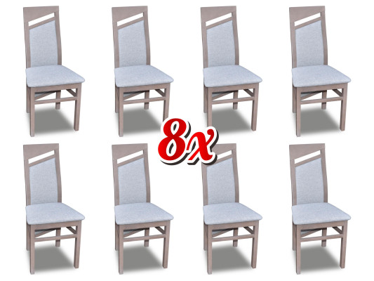Suite Dining room chair Wood Upholstery new Dining room Group 8 x Armchair