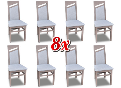 Suite Dining room chair Wood Upholstery new Dining room Group 8 x Armchair