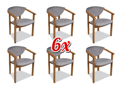 Suite Complete K27 6x Designer Chair Set Dining room Lehn Upholstery Seat Chairs