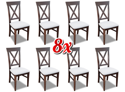 Suite Complete 8x Designer Chair Set Dining room Lehn Upholstery Seat Chairs new