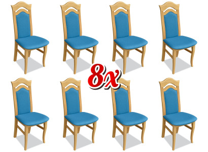 Dining room Chair Solid Wood Restaurant Chairs 8x Set Armchair Upholstery Recliner Chairs
