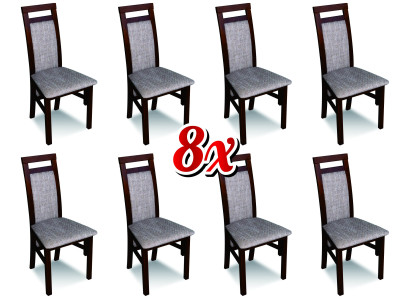 Dining room Chairs Textile Group Suite Wood Set 8x Chair Set Armchair Suite
