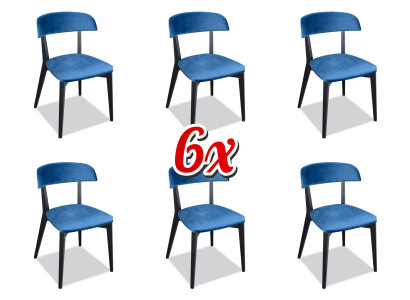 Suite Set Complete Design Armchair 6x Chairs Upholstery Textile Fabric Dining set