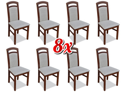 Chair 8x Dining room Upholstered Chair Television Textile Kitchen Chairs Set new Club Lounge
