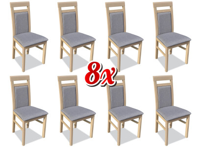 Suite Armchair Luxury new 8x Chairs Chair Upholstery Design Lounge Dining Seat Group