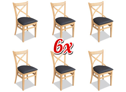 Suite Complete Group Chair Group 6x Piece Dining room Chair Set Leaning Chairs