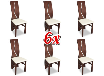 Suite 6x Groups Wood Armchair Lehn Chair Set Group Chairs Hotel Upholstery new