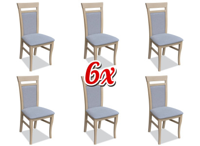 Suite Complete Group Living room 6x Piece Gray Dining room Chair Set Chairs new