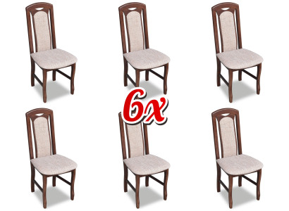 Dining room Chair Chairs Seat Modern Solid Wood Armchair Set 6x Luxury Restaurant