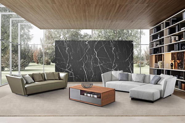 Corner sofa Sofa Couch Corner suite + three-seater 3-seater couch Sofas Couches Textile