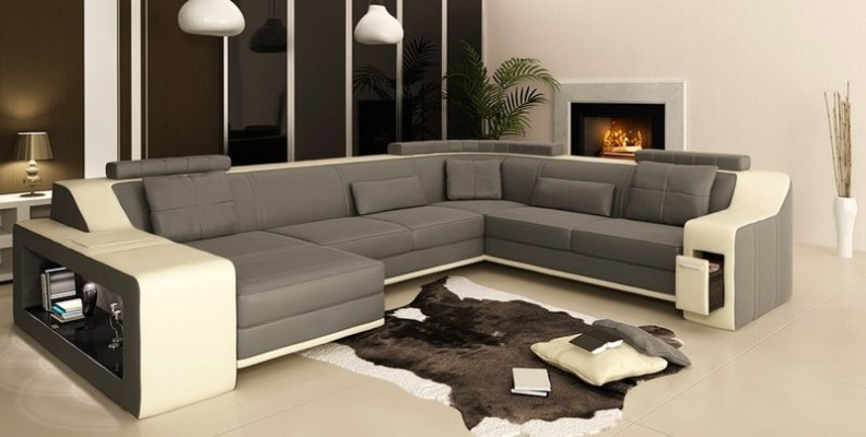 Modern Living landscape Upholstery Corner sofa Sofa Couch Corner Suite Textile