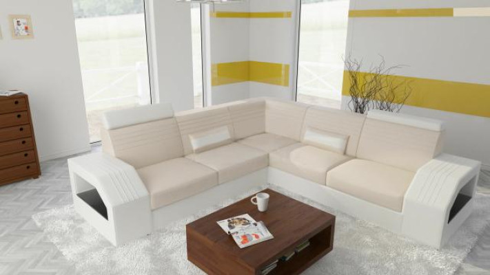 Designer Sofa Couch Corner sofa Leather Fabric Textile Upholstery Suite Living landscape
