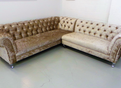 Chesterfield Corner sofa Couch Upholstery new Suite Sofa Corner Leather sofa Textile